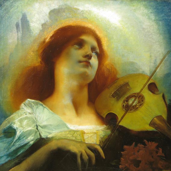 Jean Delville - Femme au violon
