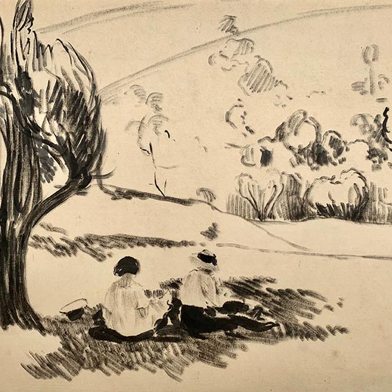 Albert Delstanche - Déjeuner dans le parc