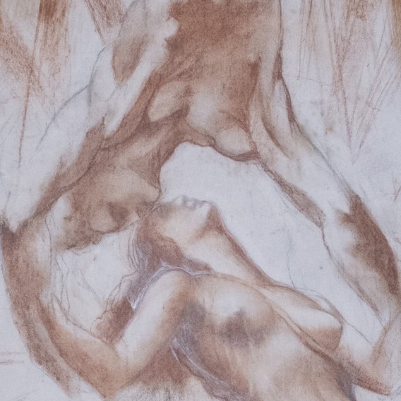 Jean Delville - &Eacute;tude pour Le Dieu vaincu par l&rsquo;amour